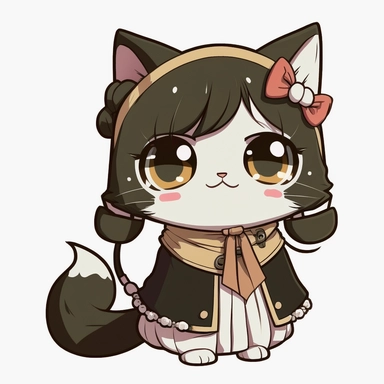 cute anime cat cosplay clipart