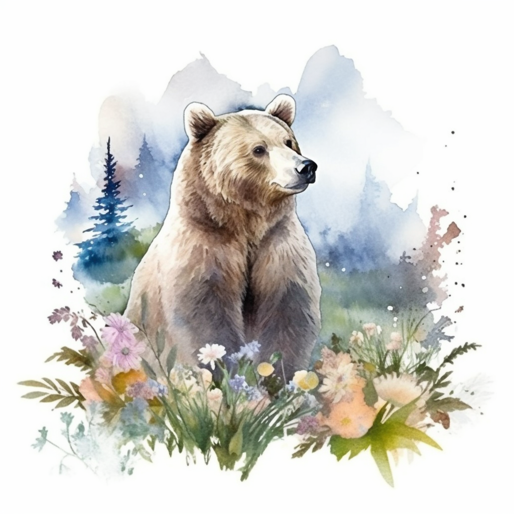 bear shadow cliparts