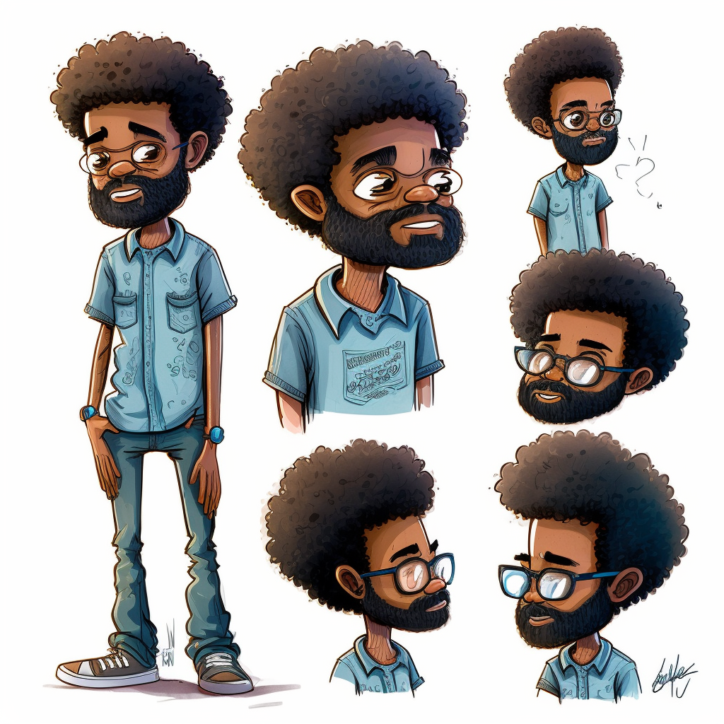 curly man cliparts
