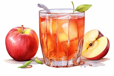 apple+cider , highly detailed, isolated on white, clipart,