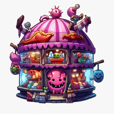 Monster Arcade Recreational Store, transparent clipart graphic