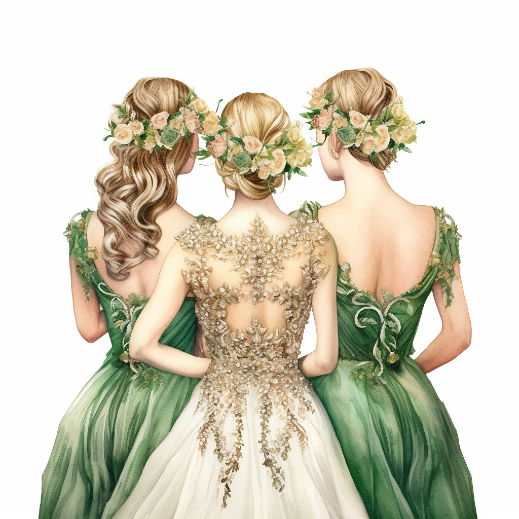 bridesmaid dress cliparts