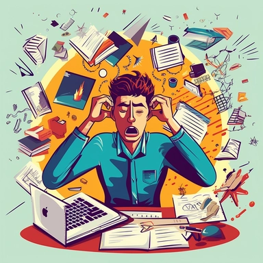 vector, clipart, stress, health
