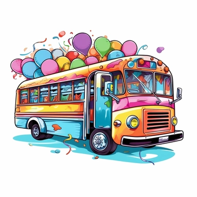 party bus, clip art
