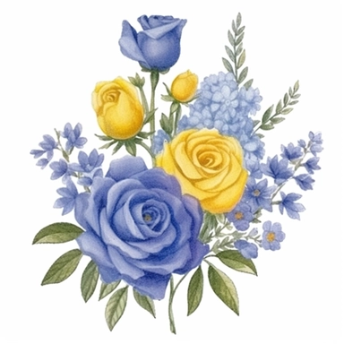 Design a dreamy watercolor clipart of Provence-inspired A cottage-style arrangement of roses, daisies, and cornflowers composition, hand-painted with soft and graceful brushstrokes. Draw inspiration from the artistic finesse of Ethereal Petals Watercolors for a refined and ethereal depiction. isolated on a white background, hand-drawn illustration, hand-painted watercolor texture, 16k UHD resolution, intricately detailed, sharp focal points, designed by Ana Victoria Calderon and Holly Exley, i c