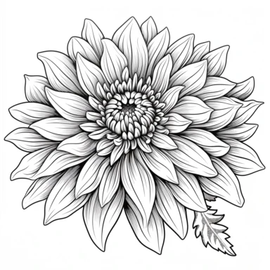 Diffident angle of flower clip art, clean black line art, no gray color