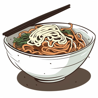 korean cold noodle clip art
