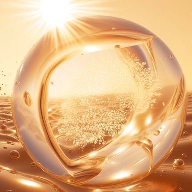 pearl flower bubble in the sun in the desert free stock photo, illustration and clipart, in the style of light gold and light amber, futuristic design, metallic rotation, poured, hyper-realistic oil, enchanting lighting, kintsugi