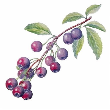 Design a dreamy watercolor clipart of a chinese-inspired Branches of ripe Chinese plums arranged with foliage and berries for a traditional and symbolic display composition, hand-painted with soft and graceful brushstrokes. Draw inspiration from the artistic finesse of Ethereal Petals Watercolors for a refined and ethereal depiction. isolated on a white background, hand-drawn illustration, hand-painted watercolor texture, 16k UHD resolution, intricately detailed, sharp focal points, designed by 