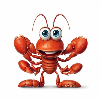 clipart with white background, a cute baby lobster, clearly defined separate image, high quality--ar3:4-no mockups, watermarks, numbers, writing, letters--q2--v5.1--s1000