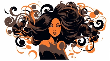 Clip Art for Black Hairdresser Beauty Salon, 2D, Vector, Flat separated on white background