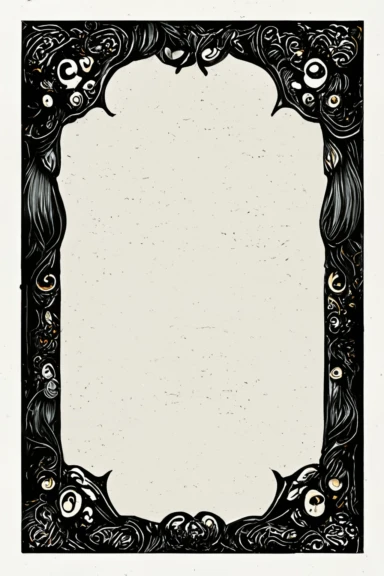 Vintage Halloween gothic style page border, decorative page frame, Vintage fall clipart victorian gothic illustration, photo realistic gothic illustration, art in the style of mc scher winifred luten paul poire and albrecht durer, black ink sketch, black and white, vector, vector illustration