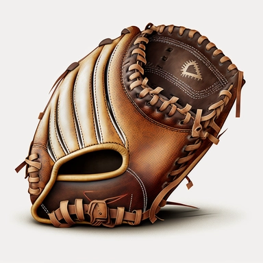 Baseball glove, illustration, clipart, white background