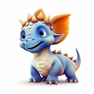 clipart, cartoon Triceratops , in the style of imax, playful and lighthearted compositions, childlike innocence and charm, uhd image, realistic and hyper-detailed renderings, movie still, utilizes, white background
