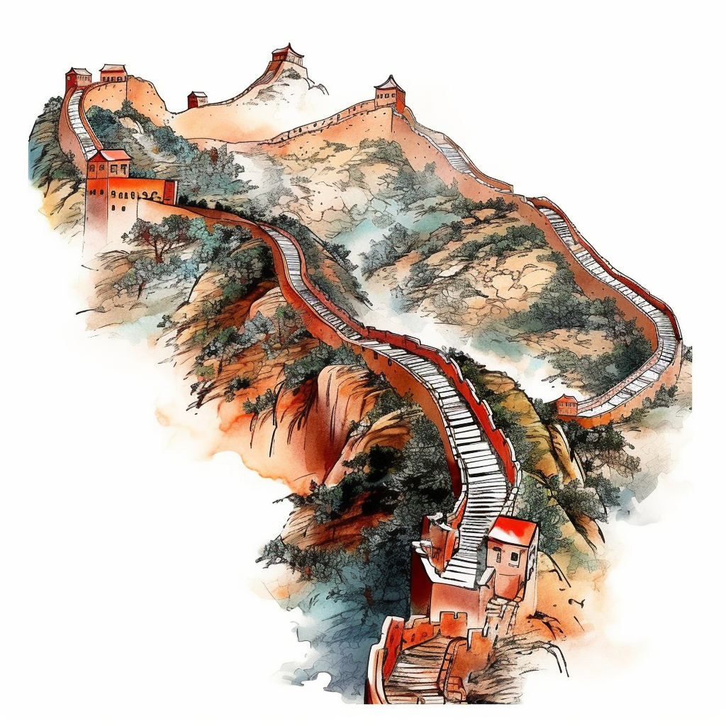 great wall of china clipart