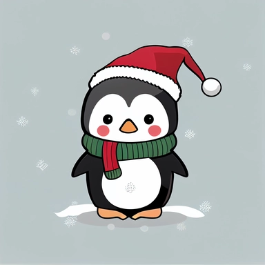 cute christmas penguin, clipart svg, simplified, decal svg, adobe illustrator svg
