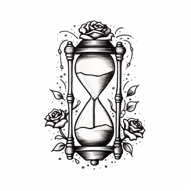 design, tattoo sketch, minimalist, draw, drawing, designing, draft, plan, print, draftsmanship, tracing, draughtsmanship, draught, minimalist, fine line, hourglass, time, day, night, white background, sticker clipart