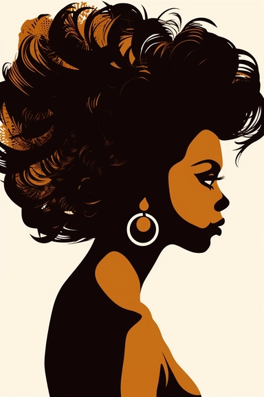 black women hairstyle clipart