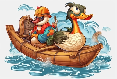 chinese new year ducks clipart, duck, dragon, boat, png, editable, h, in the style of colorful caricature, uhd image, mural painting, carving