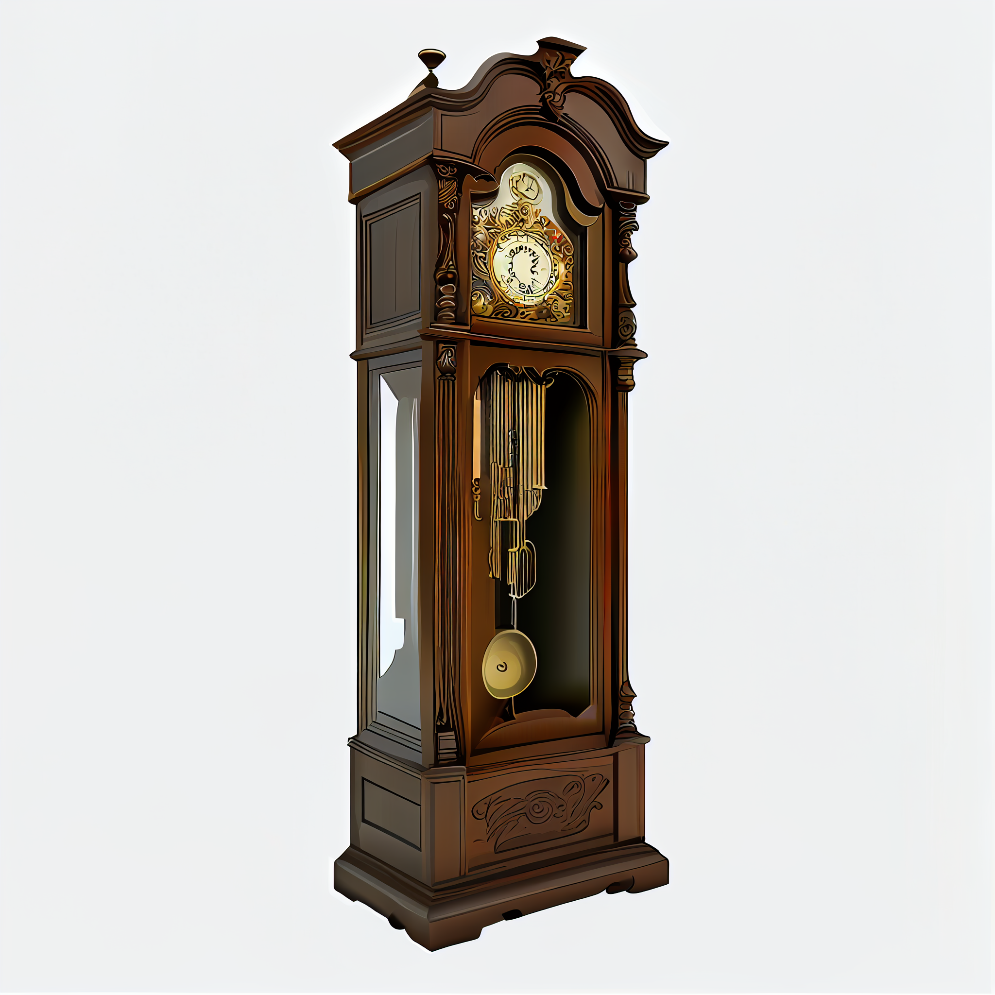 grandfather clock , transparent background clipart - Clip Art Library