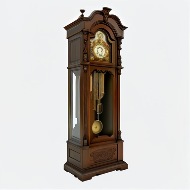 grandfather clock , transparent background clipart