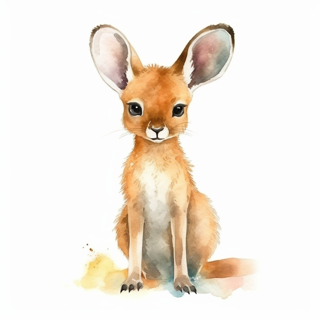 baby kangaroo cliparts