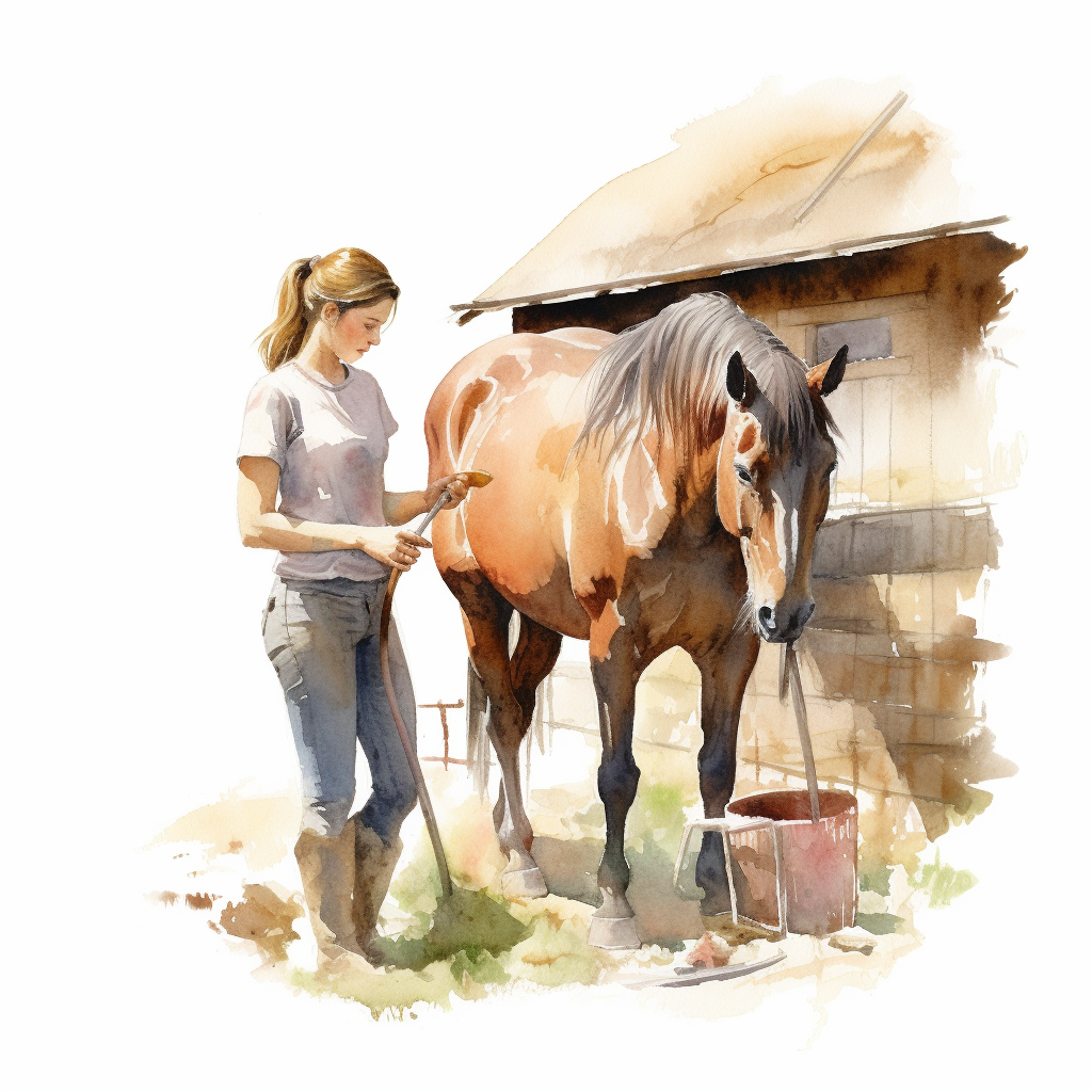 girl horse cliparts