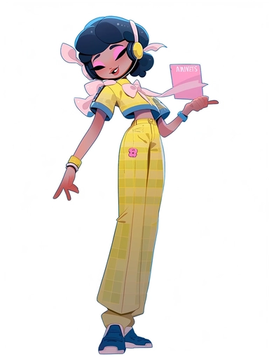 character tam tay's png clipart kawazu,full body, in the style of frequent use of yellow, 1970s, dorothy johnstone, uniformly staged images, duckcore, wet-on-wet blending, jessie arms botke