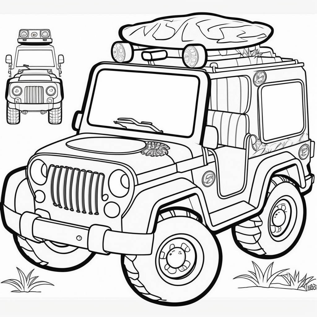 cartoon jeep cliparts