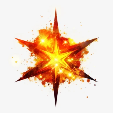 star, clipart, simple, luminous, fire, no background