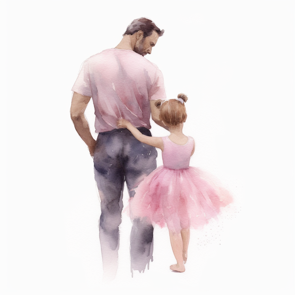father daughter clipart