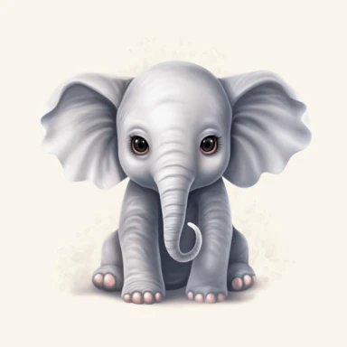 cute baby safari animals fluffy adorable big bright eyes elephant clipart white background transparent background Job ID: fbdb1af1-d1ab-4dc8-9d46-5e0344cf4d9f seed 3183819806