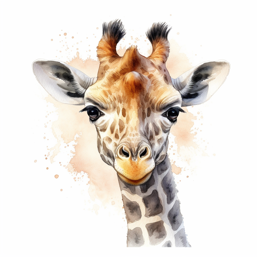 giraffe drawing cliparts