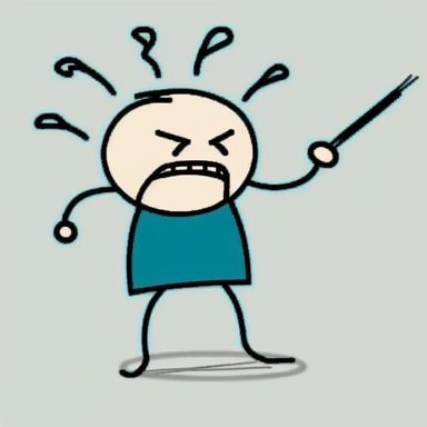 angry stick figure clipart