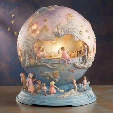 fantasy happy cute Children gathered around a soothing universe of pastel hues perfect for bedtime tales, with our title floating whimsically atop in a glow of moonlight silver. The centerpiece is a radiant full moon, doubling as a magical window into the enchanting poems within, each scene masterfully depicted within its silvery orb. Find a mountain range under starlight, a brook meandering through a green meadow, and a child marveling at a daisy dance, each scene mirroring a poem's essence. Tw