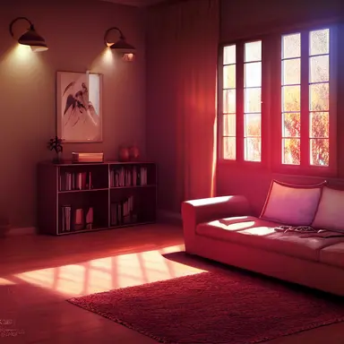 Cozy 3D livingroom, brown furniture, white walls, high detail, epic detailed, very clear, colors, evironment, hyper realism, high details, octane render, unreal engine realistic, hd, Clean Cel vector art by Kuroko no Basuke , Sailor Moon and A Whisker Away, simple illustration, clipart