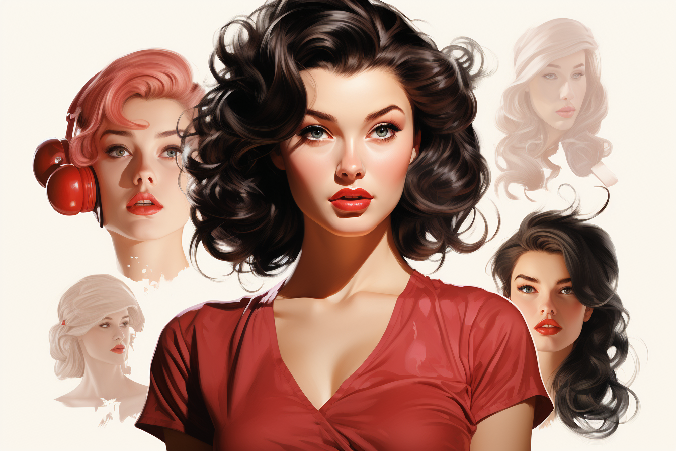 hair styling cliparts
