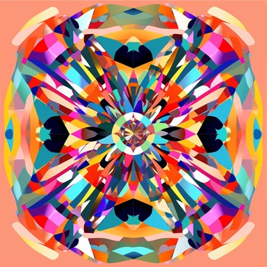 a kaleidoscope of bright colors in a hyper modernistic style shapes within clipart no fonts no words no letters