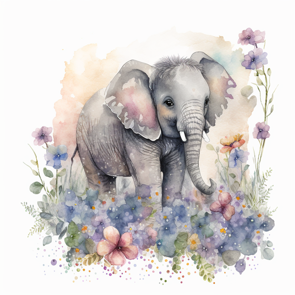 baby elephant clipart