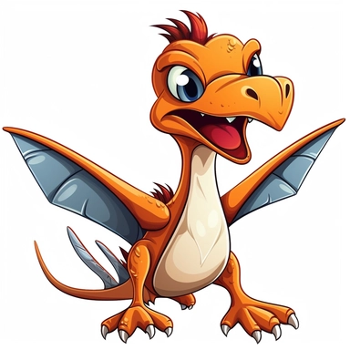 clipart dinosaur Pterodactyl cartoon white background