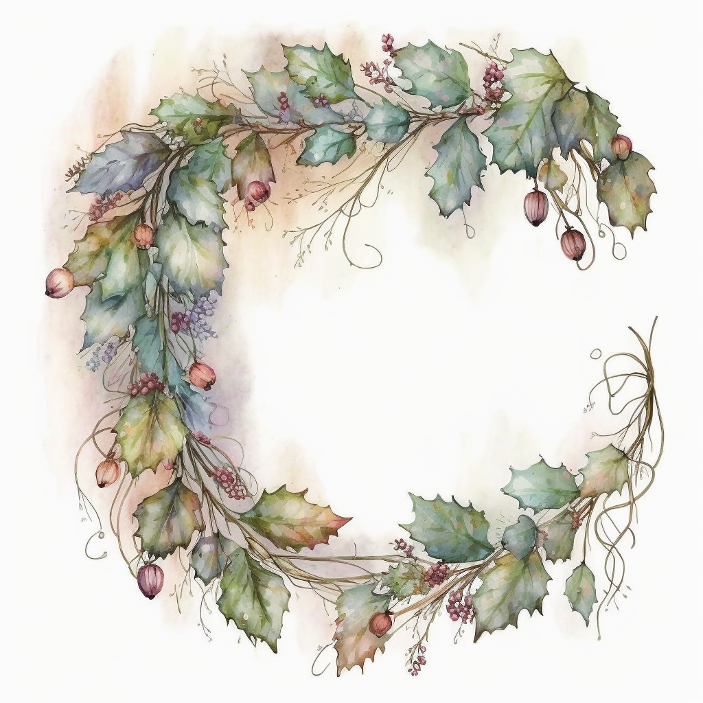 christmas garland clipart