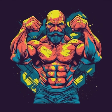 T shirt design, fitness, gym, weights, abstract, simple, clipart, detailed, vector graphic