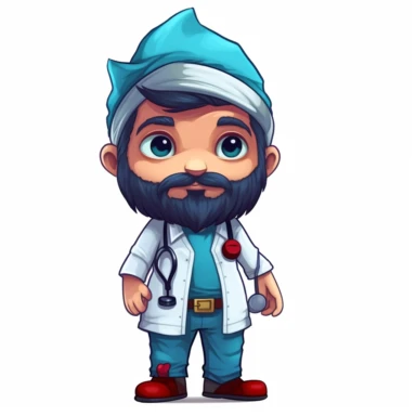 cute gnome Male nurse clipart