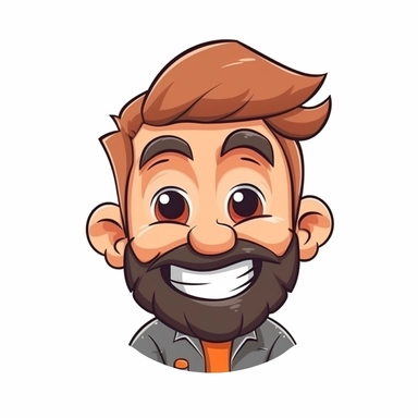 happy cute Mechanic face, cartoon, clipart, mascot, isolated on white background