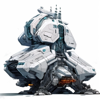 clipart advanced of the future like 2090 heavy battleship miliary ,clipart , white baground ,mordern armour