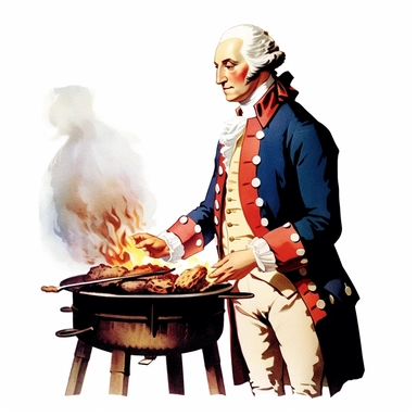 clip art, george washington bbq, white background