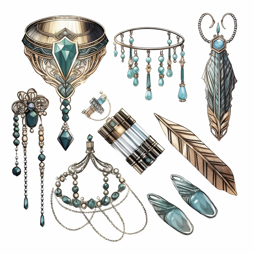 jewelry cliparts white