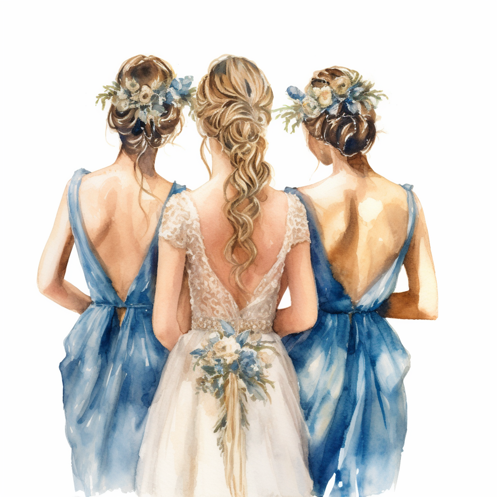 bridesmaid dress cliparts