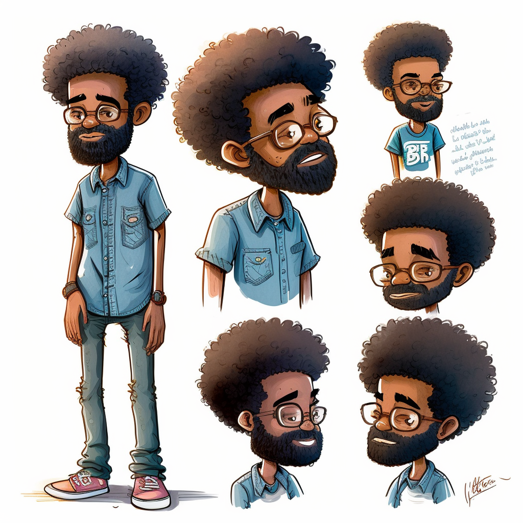 curly man cliparts