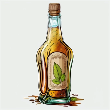 Cute Beautiful alcohol bottle Watercolor Clipart,Cartoon,hyper realistic, intricate detail, illustration style,high solution,on the white background